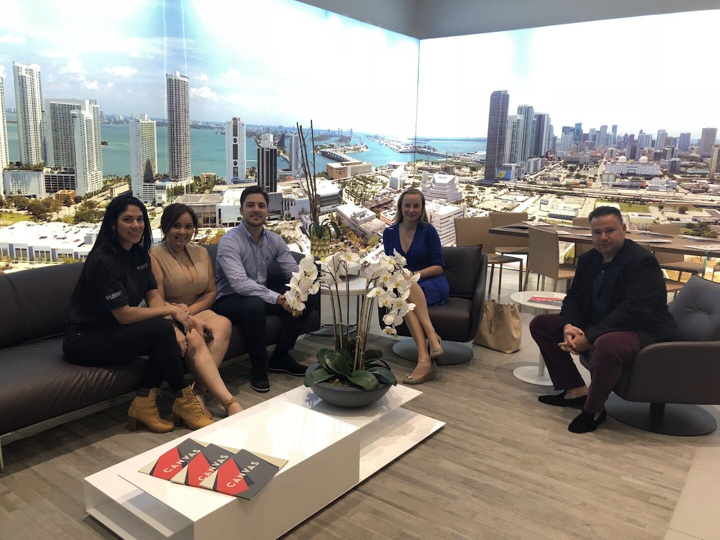 The Terry & Terry team with the Miami skyline